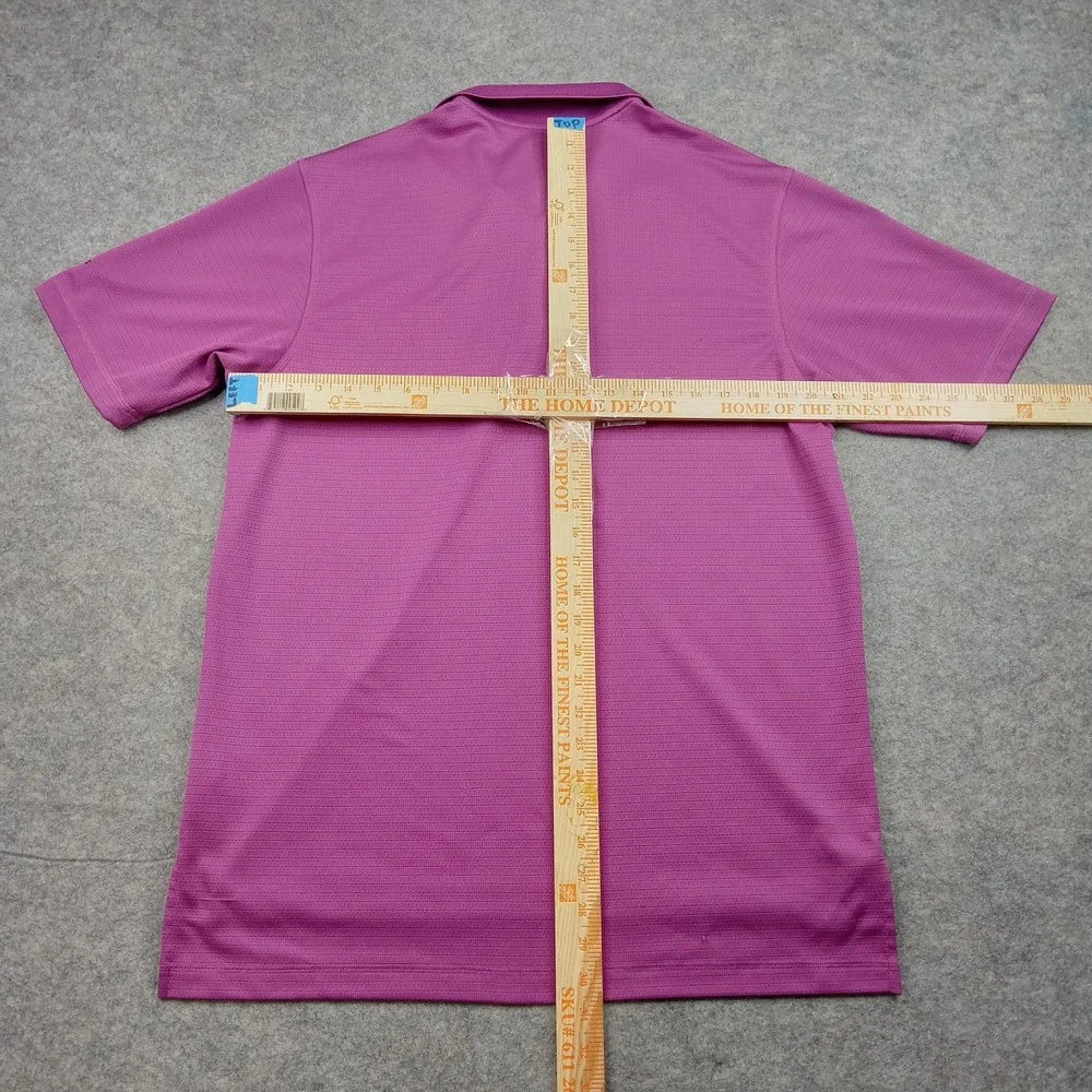 Adidas Golf Polo Shirt Mens Medium Purple Climalite‎ Performance Short Sleeve